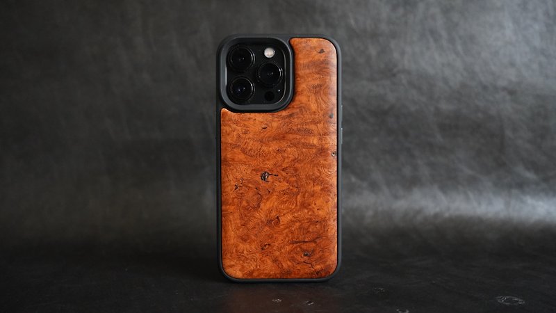 Rosewood iPhone series log anti-fall phone case - Gadgets - Wood Red