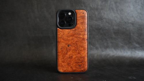 威力康創意 花梨瘤木 iPhone 系列 原木防摔手機殼 客製化