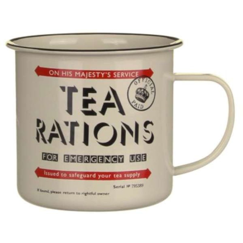 SUSS- British retro Wild & Wolf stainless steel industrial wind TEA RATIONS mug -550ml spot flaws Deals - แก้วมัค/แก้วกาแฟ - โลหะ 