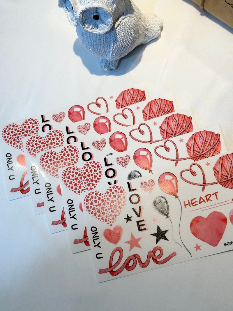 sensiary Heart, love, warm sticker 5p - Cards & Postcards - Other Materials 