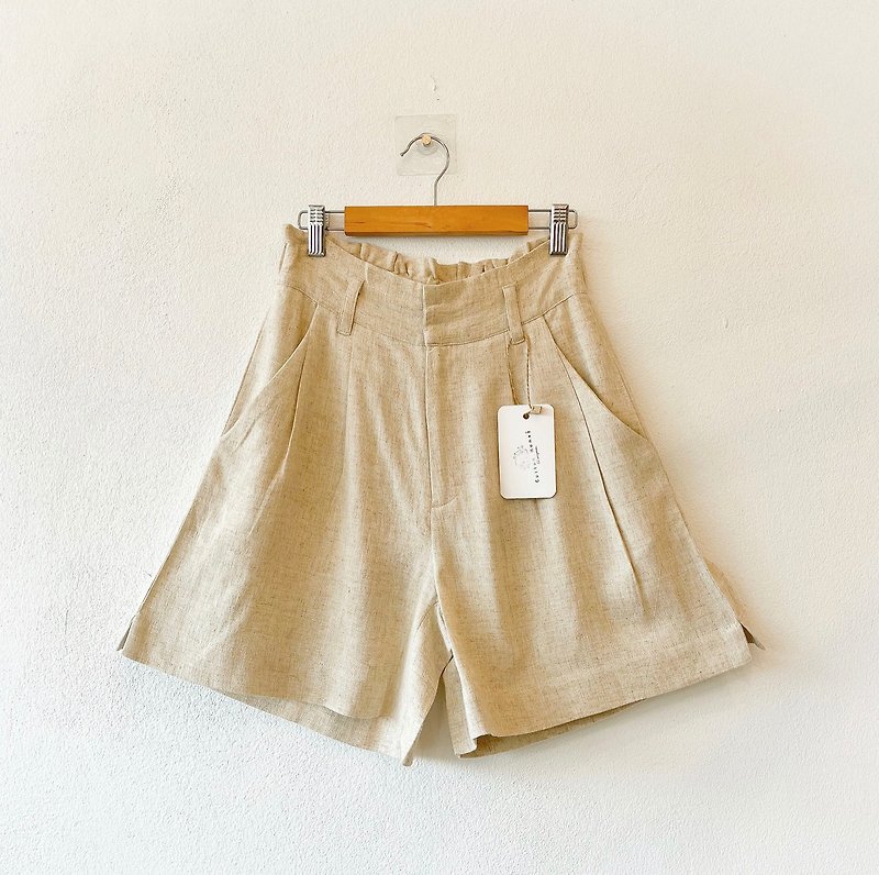 Elderberry Short Linen Hemp Natural - Women's Shorts - Cotton & Hemp Khaki