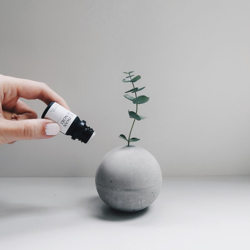 PLANET Little Planet | Cement diffuser + pure natural essential oil 3- Stone set (including plants) - Fragrances - Essential Oils 