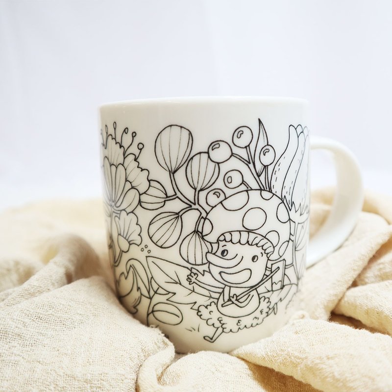 【Flowers bloom in the garden】Mug/Gu Yiping - แก้วมัค/แก้วกาแฟ - เครื่องลายคราม หลากหลายสี