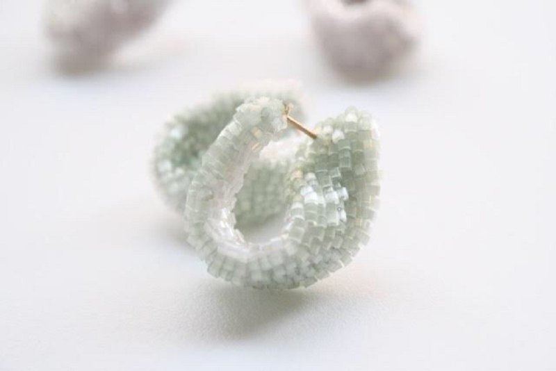 Twisted Earrings - Earrings & Clip-ons - Glass White