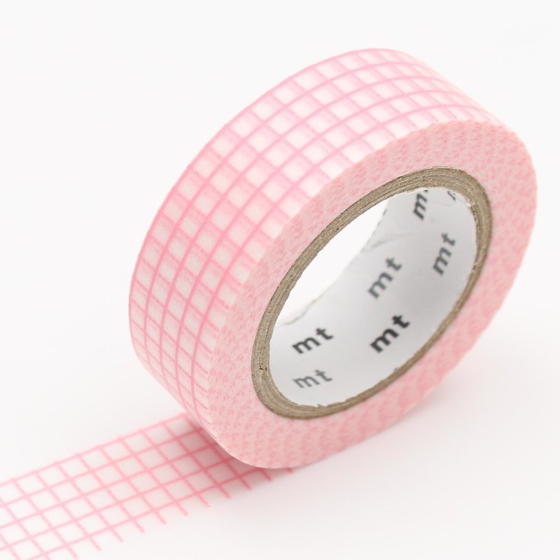 KAMOI mt Masking Tape．Deco【Grid - Sakura (MT01D393)】 2017SS - Washi Tape - Paper Pink
