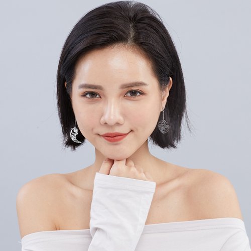 Magi-Steel鋼之藝薄鋼飾品 故宮授權聯名商品 臺灣設計製造 故宮聯名鴛鴦同心耳環 送給最愛的她 醫療級鋼不過敏