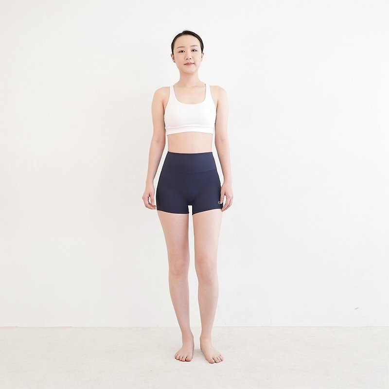 【Mukasa】FITNESS sports hip lifting shorts-dark blue-MUK-23965 - Women's Yoga Apparel - Other Materials Blue