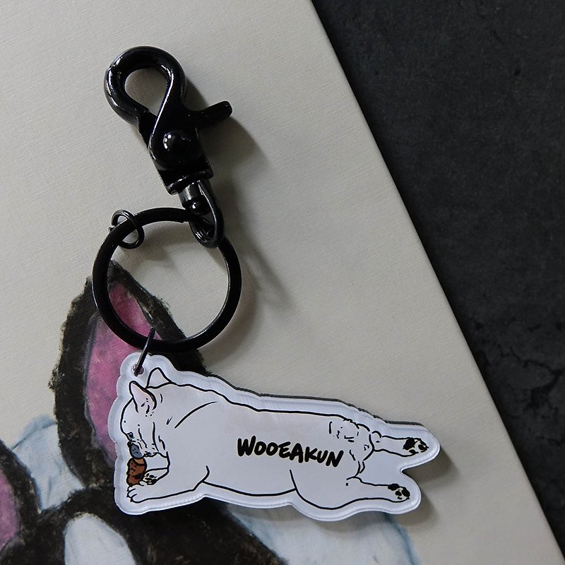 [Fast Shipping] French Dou WOOEAKUN Keychain - Keychains - Acrylic Multicolor
