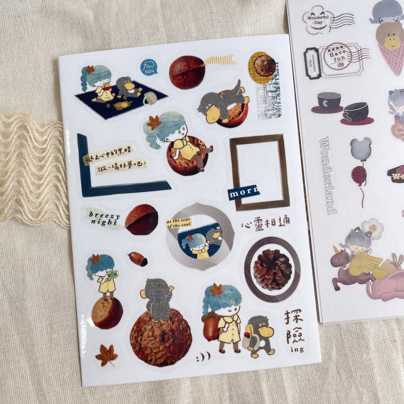 Autumn 2023/ Transfer stickers - สติกเกอร์ - กระดาษ สีนำ้ตาล