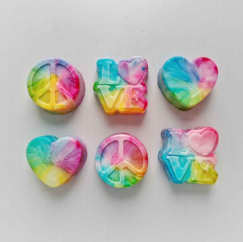 嬉皮紮染愛與和平皂 - 肥皂/手工皂 - 其他材質 多色