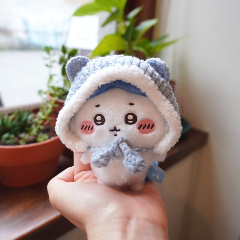 小熊帽-寶寶藍 | 娃衣 吉伊卡哇 ちいかわ Chiikawa 10cm適用 - 公仔模型 - 棉．麻 藍色