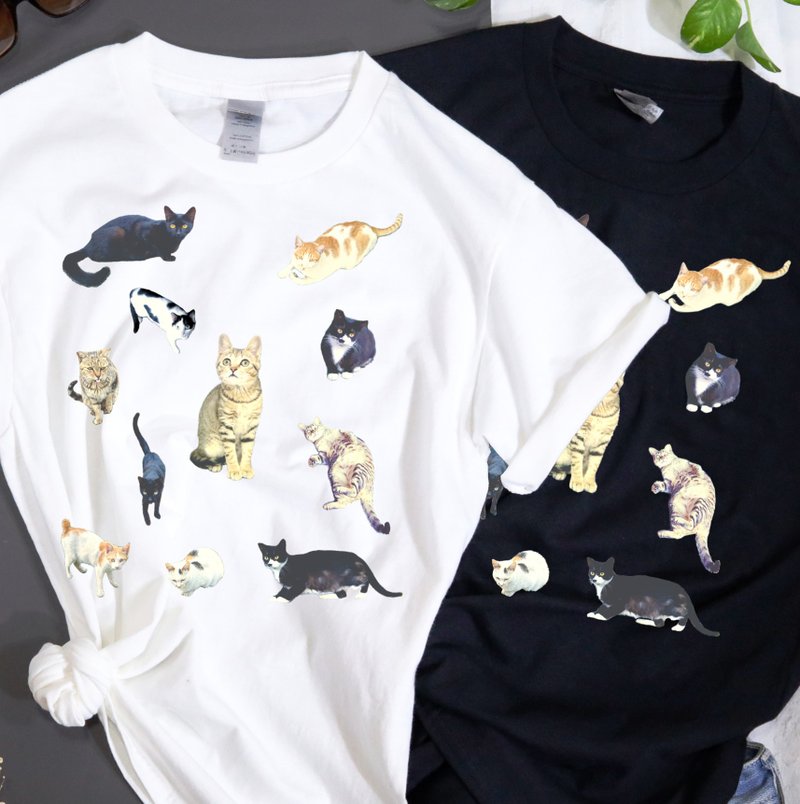 Cat Party Spread Happiness Customizable Hoodies T-Shirts for All Seasons TEE - Unisex Hoodies & T-Shirts - Cotton & Hemp Multicolor