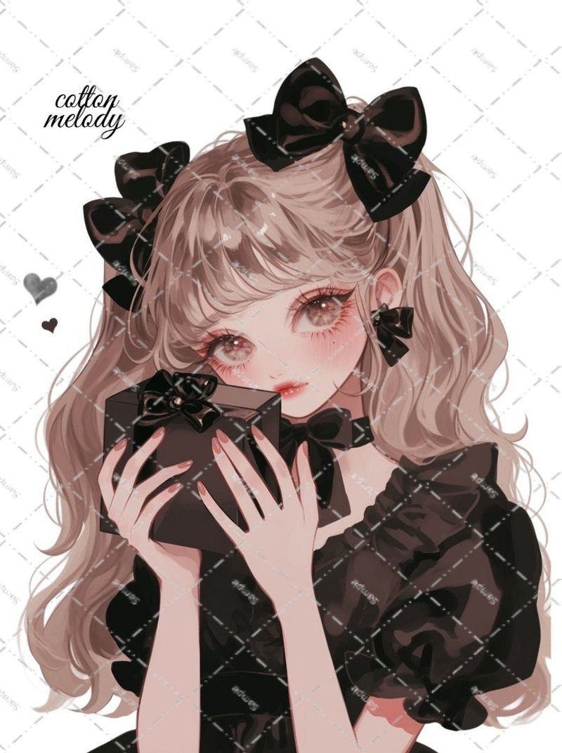 original sticker no.2212 人物ステッカー オリジナルステッカー オリジナル人物ステッカー 装飾ステッカー cotton melody - 貼紙 - 紙 