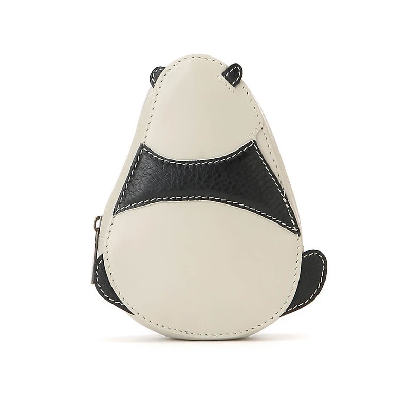 熊貓造型收納包(數量有限 售完為止) - 化妝包/收納袋 - 真皮 白色