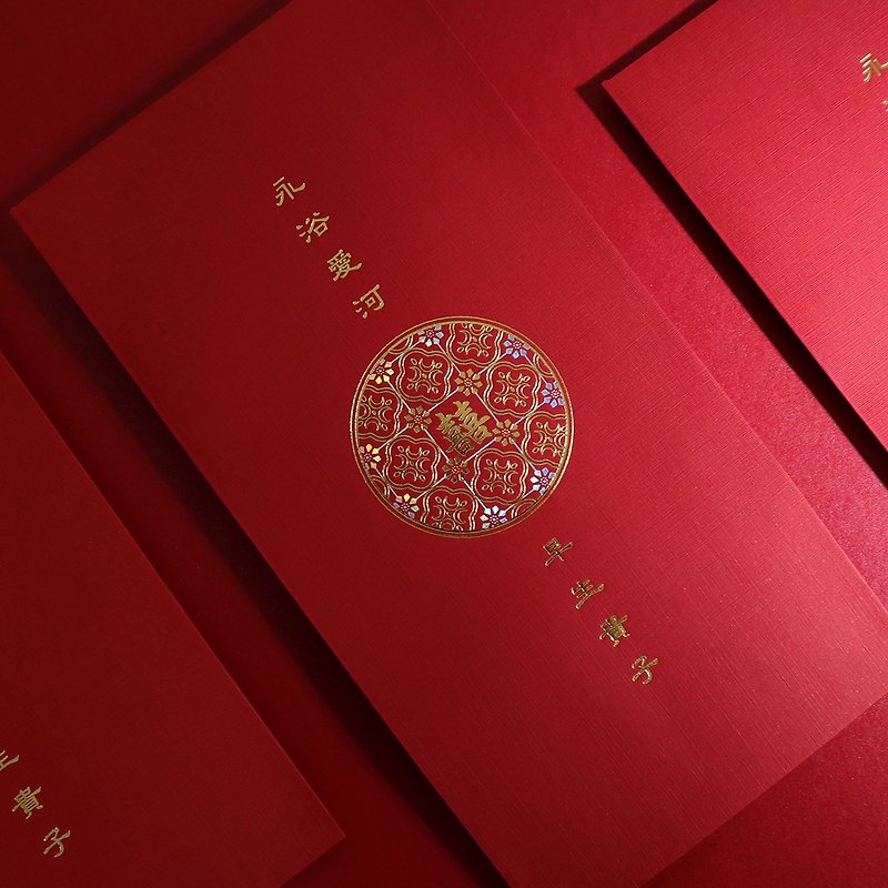Textured red envelope bag for wedding/a classic that combines Chinese and Western styles - Chinese New Year - Paper Red