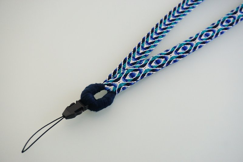 Handmade woven webbing for mobile phone lanyard identification card - Lanyards & Straps - Cotton & Hemp 