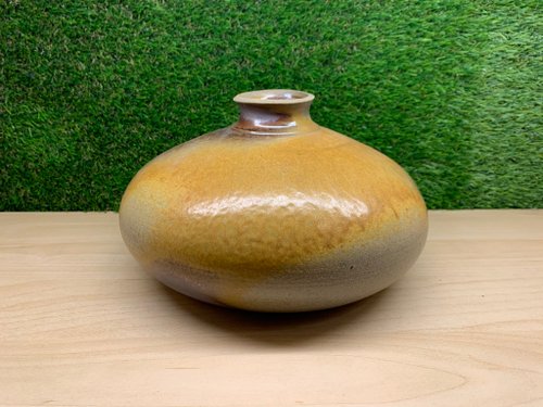源成茶莊 厚落灰花器 l 柴燒