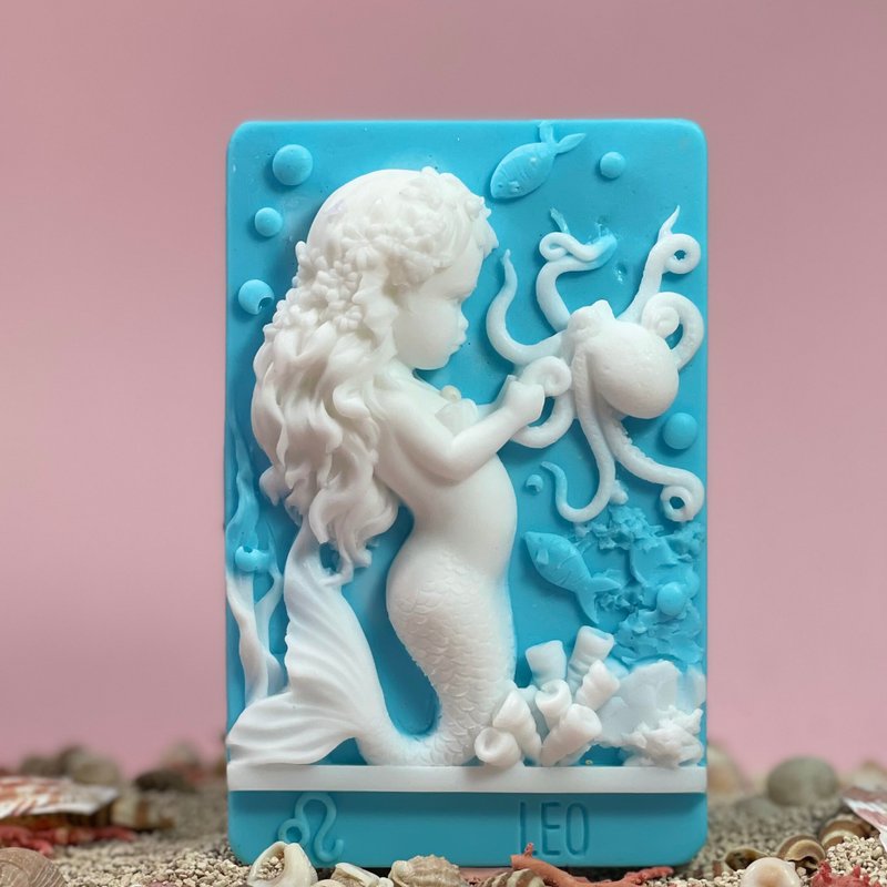 美人魚/香氛皂 12星座/獅子座 手工皂 - 肥皂/手工皂 - 其他材質 白色