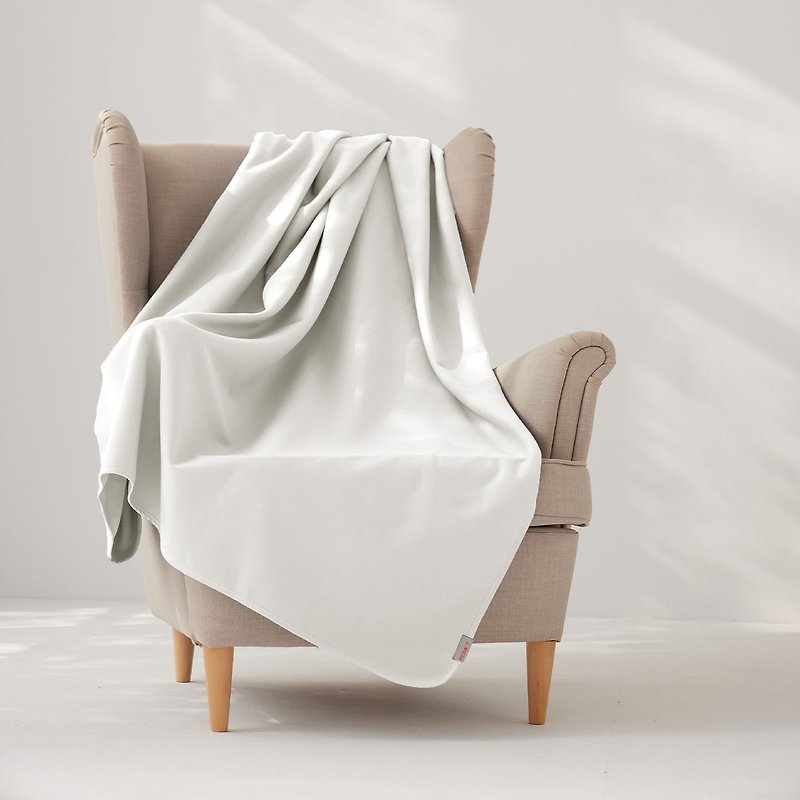 Reboot-Soho functional thermal blanket-white birch - ผ้าพันคอถัก - เส้นใยสังเคราะห์ ขาว