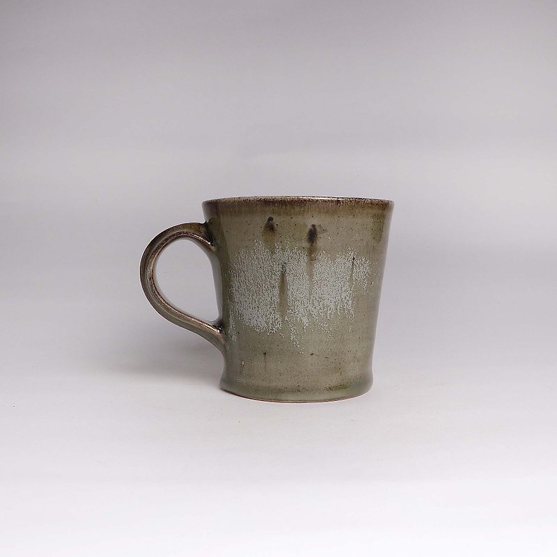 明代の窯の焼き茶色の青いスポットのマグカップ - 急須・ティーカップ - 陶器 グリーン