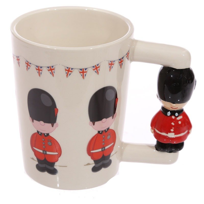 British Royal Guard Mug handle shape - Mugs - Porcelain Multicolor