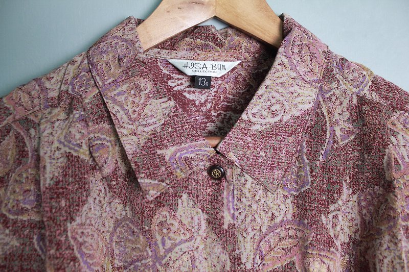 FOAK vintage shirt with colorful leaves in the fog - Women's Shirts - Other Materials 