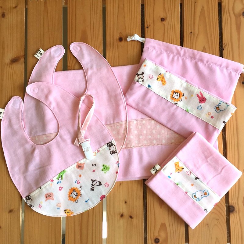 赤ちゃんの出生の贈り物 - ピンク動物園 - （ギフトボックス付き）0-1歳の赤ちゃんの出生セレモニー6レンタル - 出産祝い用贈物 - 紙 ピンク