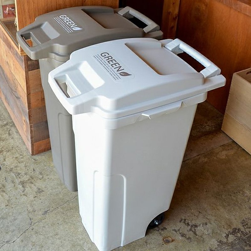 Japan RISU GREEN outdoor functional type large-capacity trash can 90L - ถังขยะ - พลาสติก 
