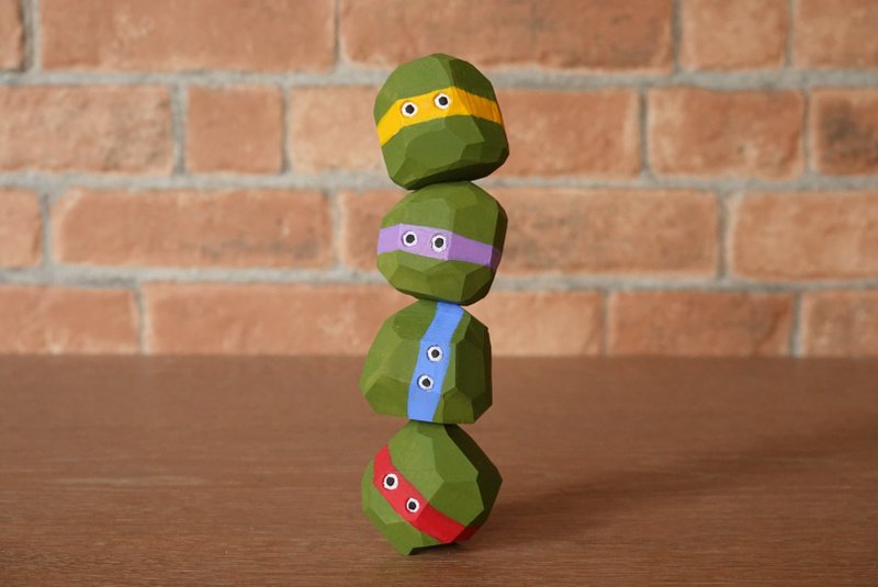 忍者のトーテム - 人形・フィギュア - 木製 グリーン