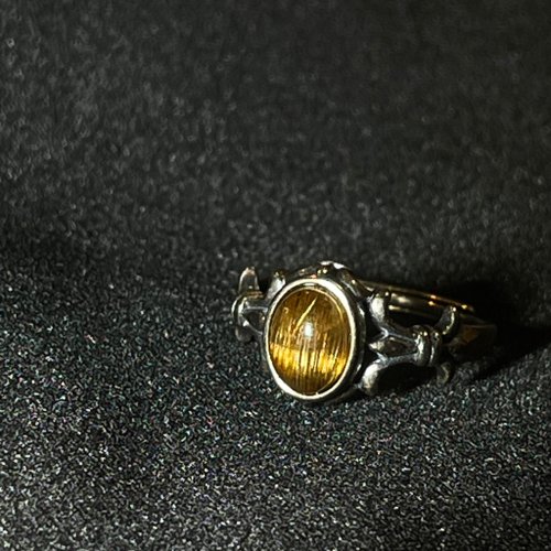 nuwu jewelry 女巫彩寶 s925銀 金紅石 鈦金 太陽花 板鈦金 戒子 戒指 Titaniu
