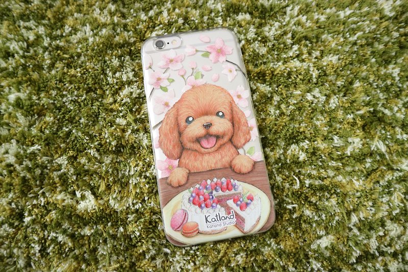Own Design-Sakura Poodle Poodle Phone Case Phone Case F1D06 - Phone Cases - Plastic Brown