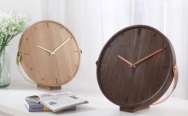 camino CLARA Wooden Clock - Clocks - Wood Brown