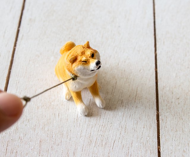 不想回家的柴犬Shiba Inu - 手工雕刻擺飾/ 附牽繩- 設計館麥戈Magger 