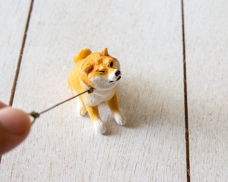 Shiba Inu doesn&#x27;t want to go home / With a rope / Office Décor / Gifts