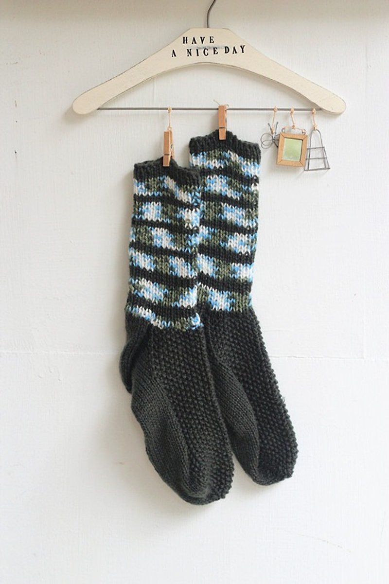 [良い日]手作り手作り。手編みのウールの冬の迷彩厚手のウールの靴下/クリスマスプレゼント - ソックス - その他の素材 多色