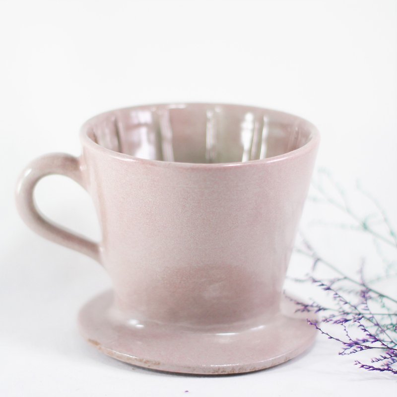 Trapezoidal pink coffee filter cup, 2~4 servings - Mugs - Pottery Pink