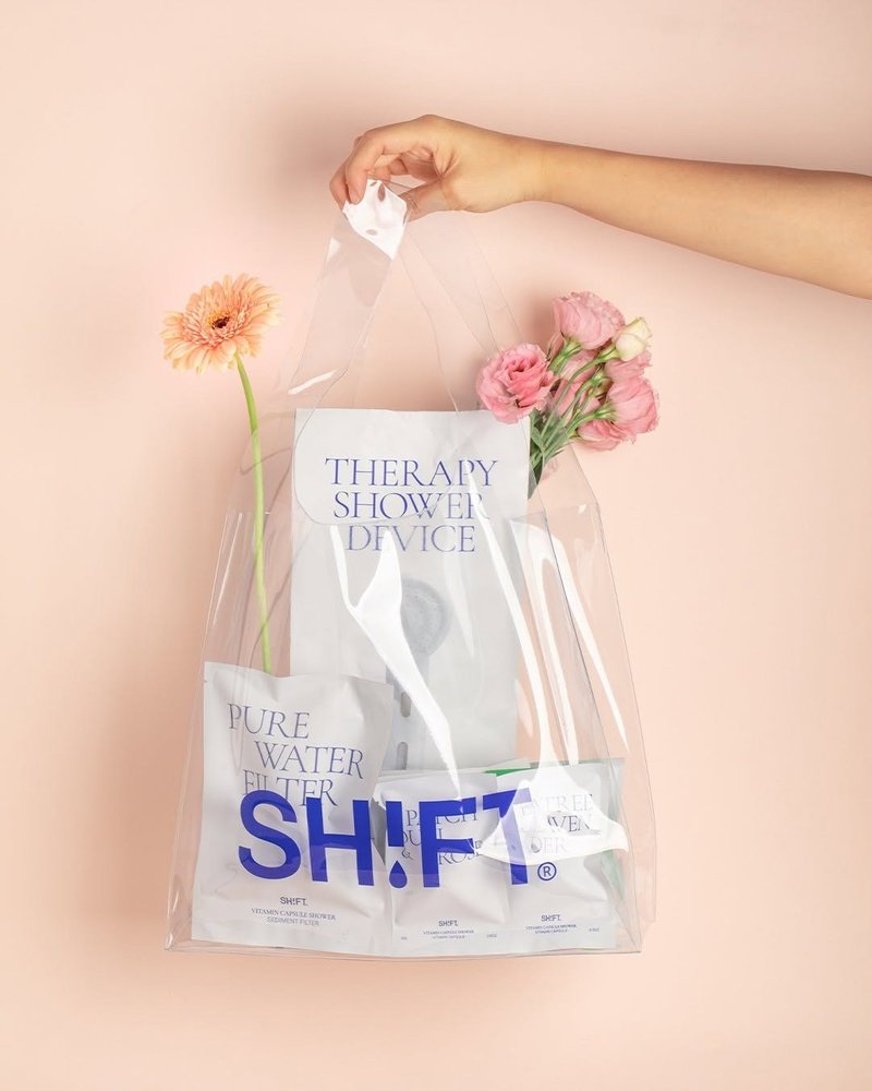 SHIFT 韓國自動排水除氯淨膚蓮蓬頭豪華盒裝組 母親節送禮首選 - 衛浴用品/浴室收納 - 其他材質 白色