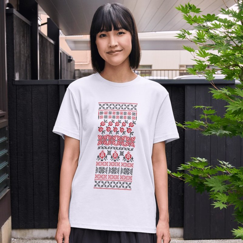 Vintage Inspired Pomegranate Sampler - Primitive Cross Stitch Design - 其他數位設計 - 其他材質 