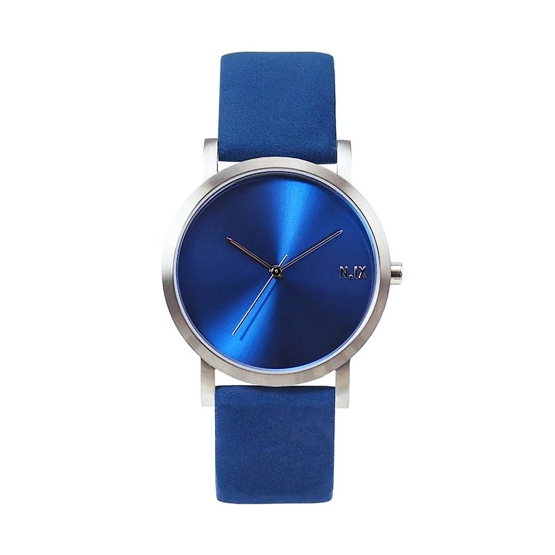 Minimal Watches : Metal Project Vol.02 - Bluesilver - นาฬิกาผู้หญิง - หนังแท้ สีน้ำเงิน