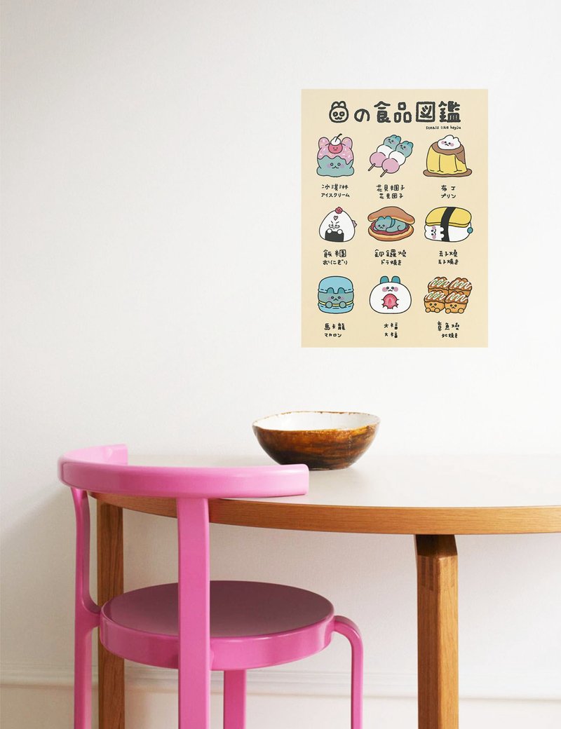 Heyju's Japanese Food Encyclopedia A4 Poster - โปสเตอร์ - กระดาษ หลากหลายสี