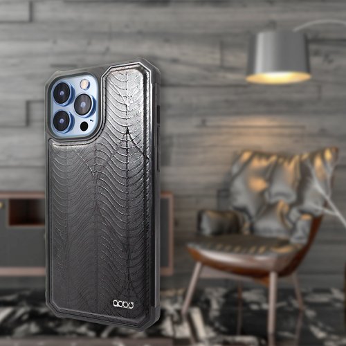 apbs 雅品仕 水晶彩鑽手機殼 iPhone 13全系列浮雕感軍規防摔皮革磁吸手機殼-潮水