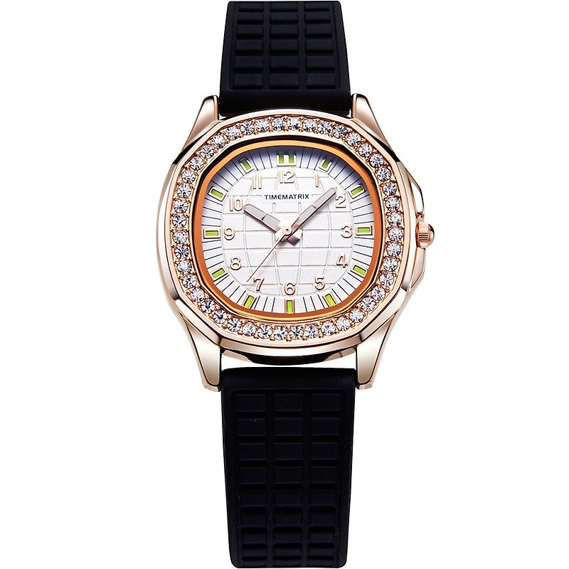 TIMEMATRIX Feili wind temperament commuter female watch full of diamonds fashion light luxury retro hand expression person Christmas gift - Women's Watches - Stainless Steel Gold