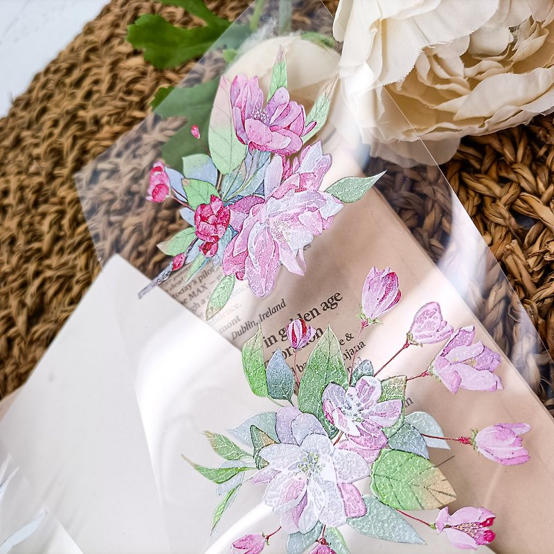 LS106 Begonia/  Masking Tape - Washi Tape - Plastic Multicolor