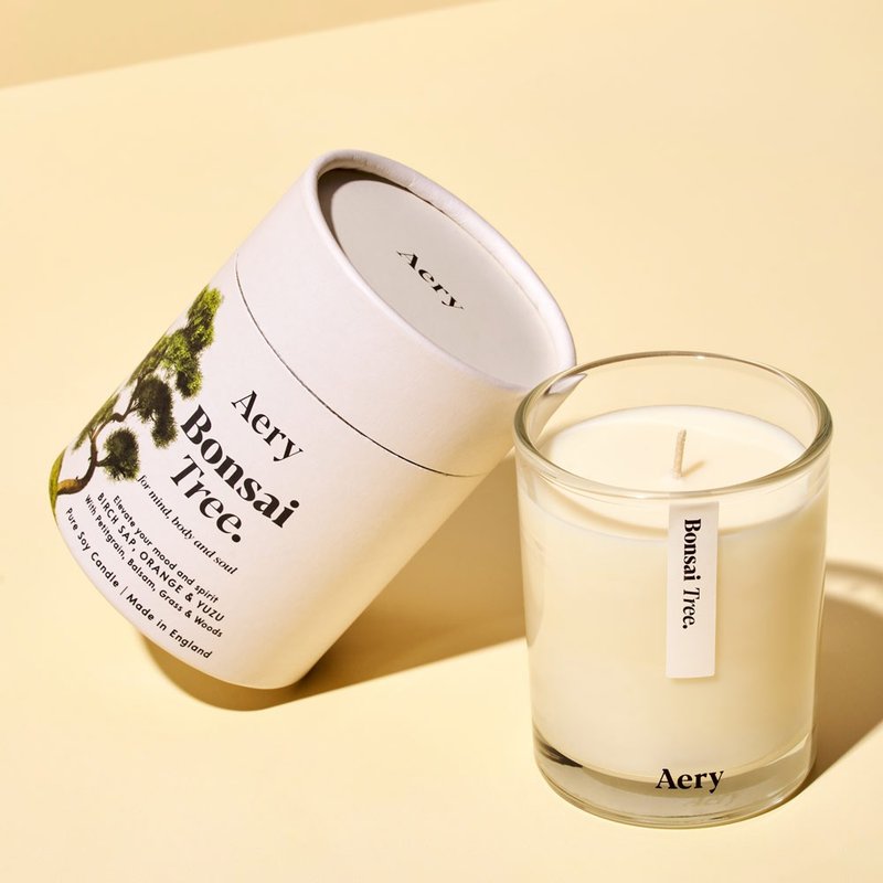 Bonsai Tree Scented Candle - เทียน/เชิงเทียน - ขี้ผึ้ง ขาว