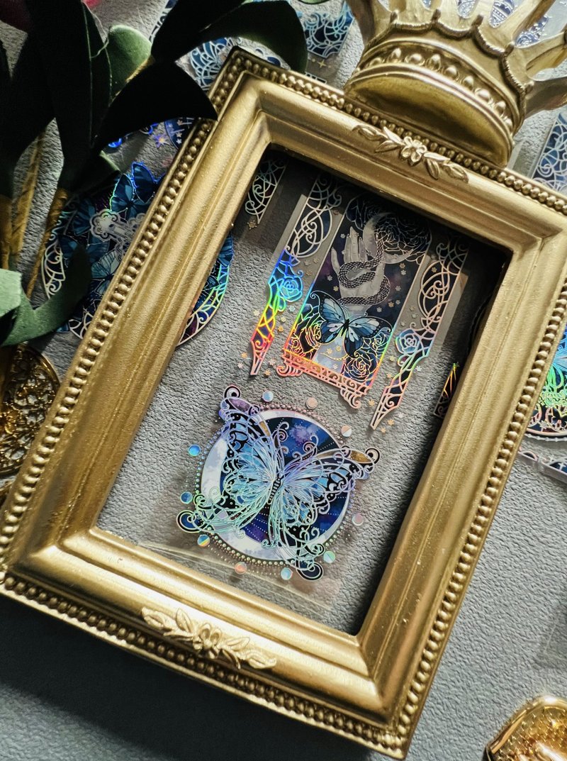 黑暗魔法物語 トーテム PET 紙膠帶 鐳射銀 10米卷 台灣製 - 紙膠帶/和紙/PET - 其他材質 多色