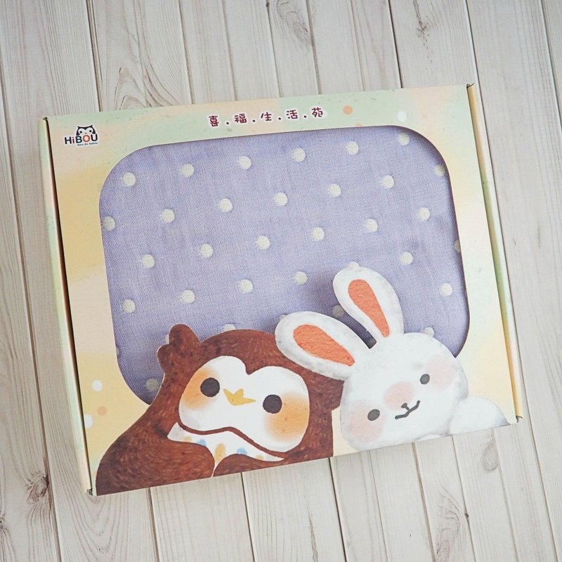 Ready stock (Made in Taiwan) 6 layers of yarn, sleeping quilt, blanket, outing quilt gift box_90X70cm S size - Baby Gift Sets - Cotton & Hemp Multicolor