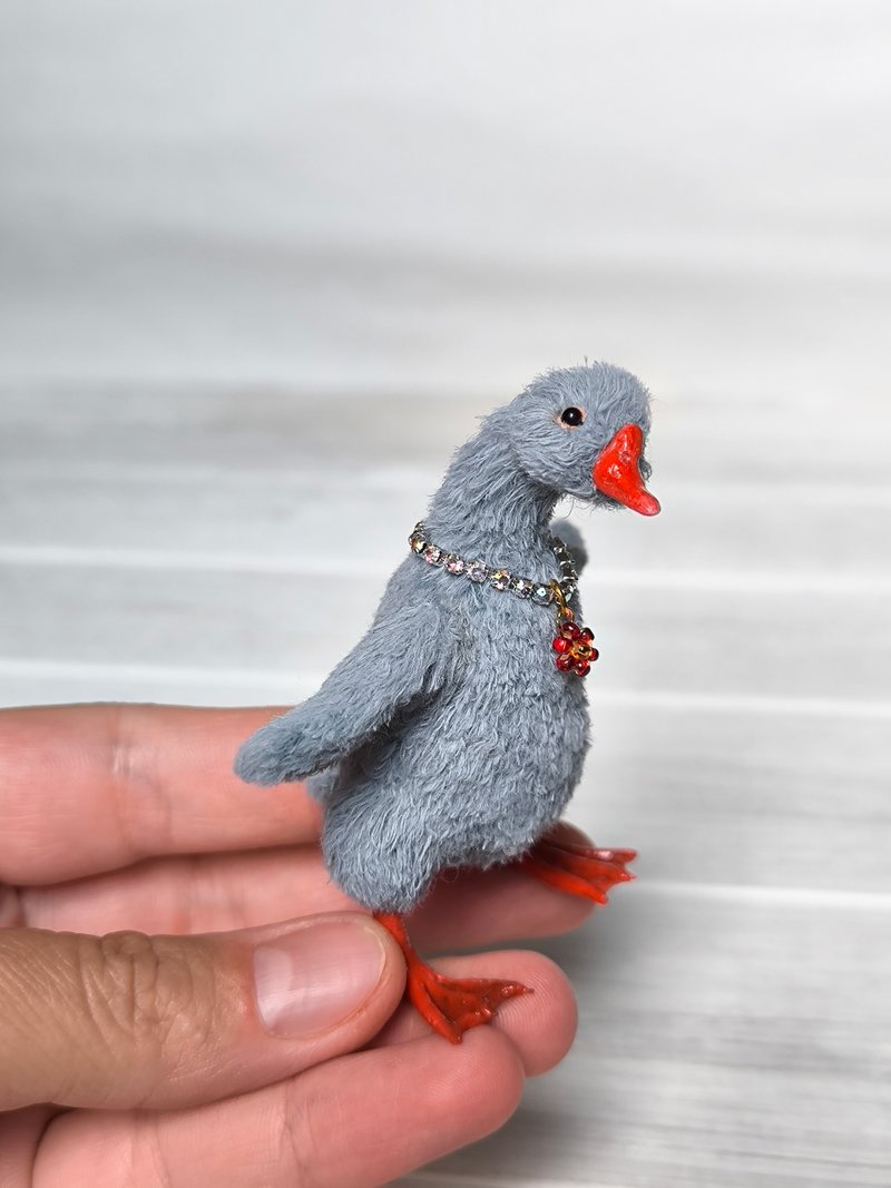 Gray goose - Stuffed Dolls & Figurines - Wool Gray