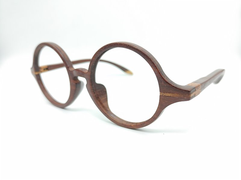 Exquisite handmade wooden glasses log glasses handmade in Taiwan / free cypress mobile phone tablet holder - กรอบแว่นตา - ไม้ สีนำ้ตาล