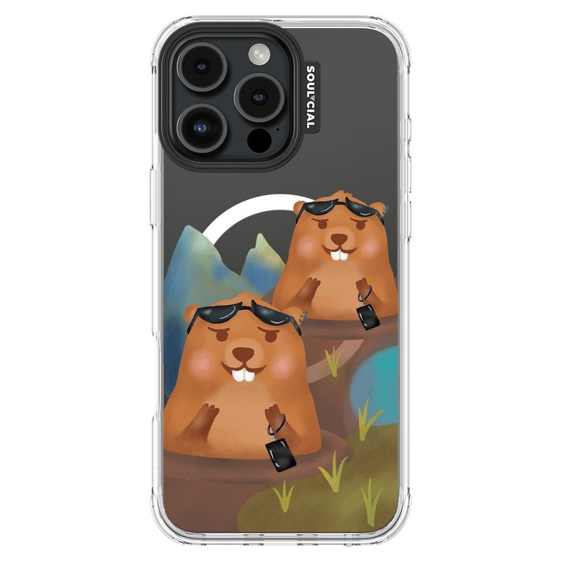 Rare Roomies Chatty Marmot iPhone 16 Phone Case MagSafe Protective Case - Phone Cases - Other Materials 