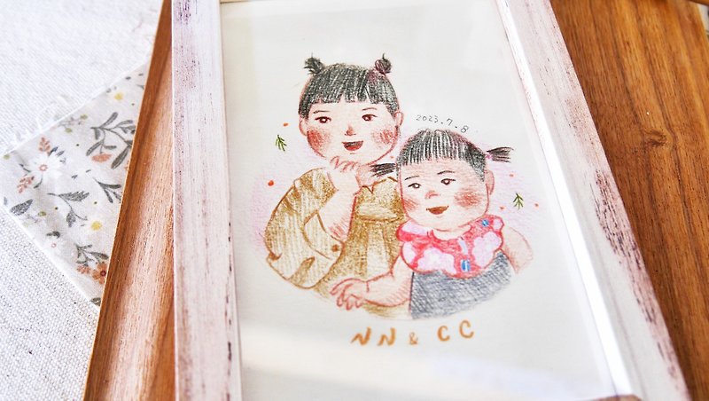 [Cute Color Pencil Like Painting] Illustrations/Customized Gifts/Wedding Souvenirs/Valentine’s Day Gifts - วาดภาพ/ศิลปะการเขียน - กระดาษ หลากหลายสี